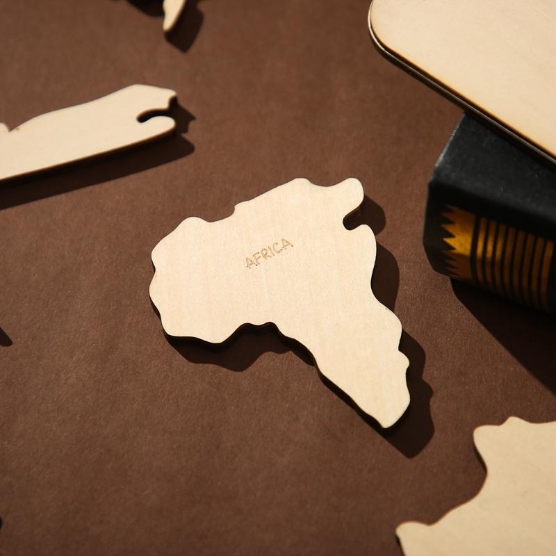 Kid Montessori Wooden Toy World Seven Continents Puzzle for Baby Early Education Geography Cognition Toys Children's Gifts