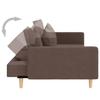 Vidaxl 2-Seater Sofa, 2 Cushions, Taupe Color, Upholstered In Fabric
