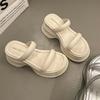 thick-soled high-heeled cool slippers women's 2025 summer new outer wear fashionable and versatile casual small man with sandals