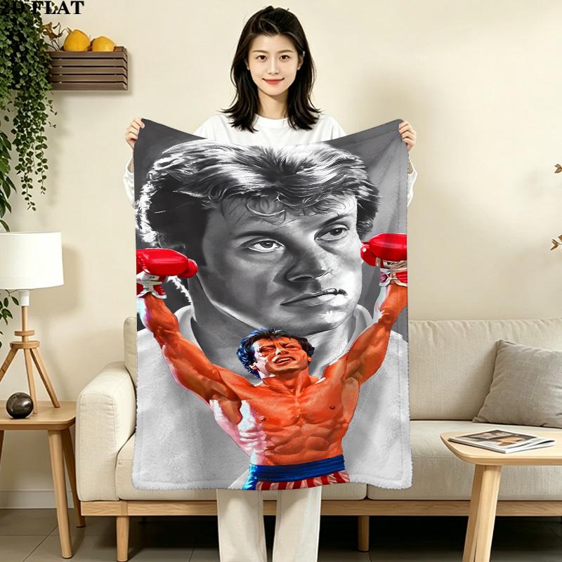 1PC Rocky Patterned Flannel Blanket Suitable For All Seasons For Home Decor Warmth And Comfort Gifts Holiday Present
