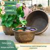 Large Resin Flower Pot for Cycad, Fruit Trees, Lotus, Balcony & Courtyard Planting