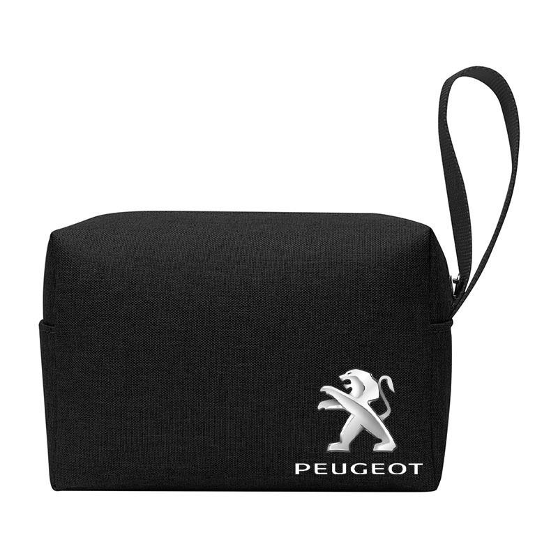Storage Bag Cable Cord Travel Bag Card Power Bank card Bag for Peugeot Logo 108 406 407 408 206 207 ZM 208 306 307 Car Accessories