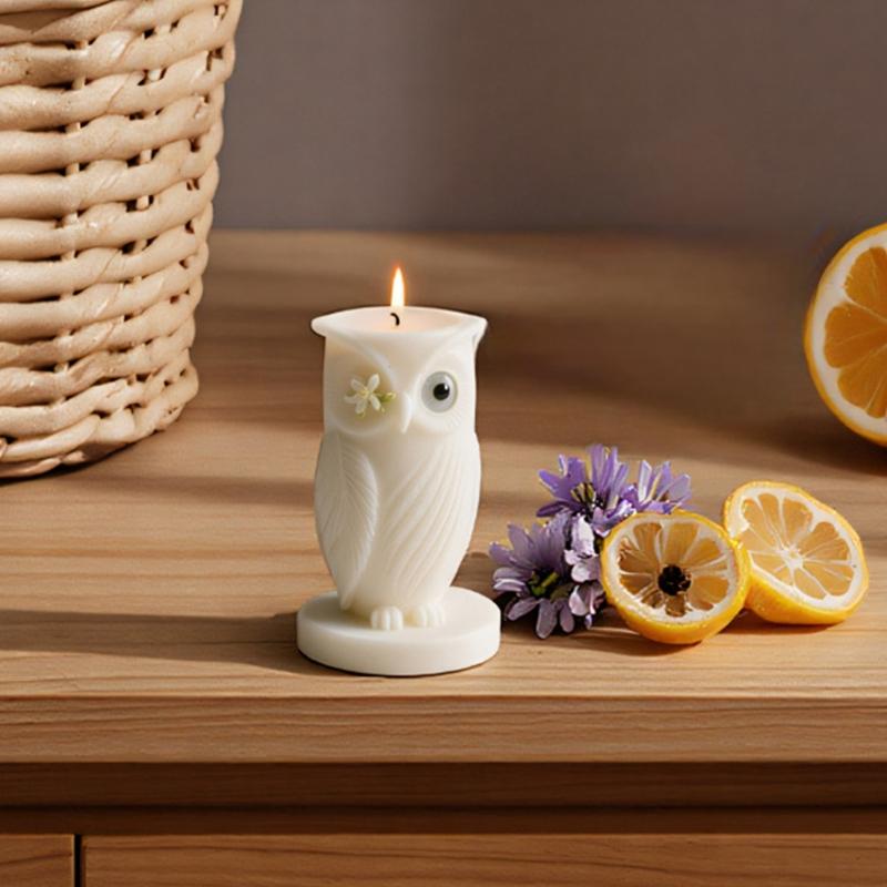Owl Shaped Candle Silicone Mold Food Grade For DIY Scented Candle Handmade Soap Crafting Easily Release Design