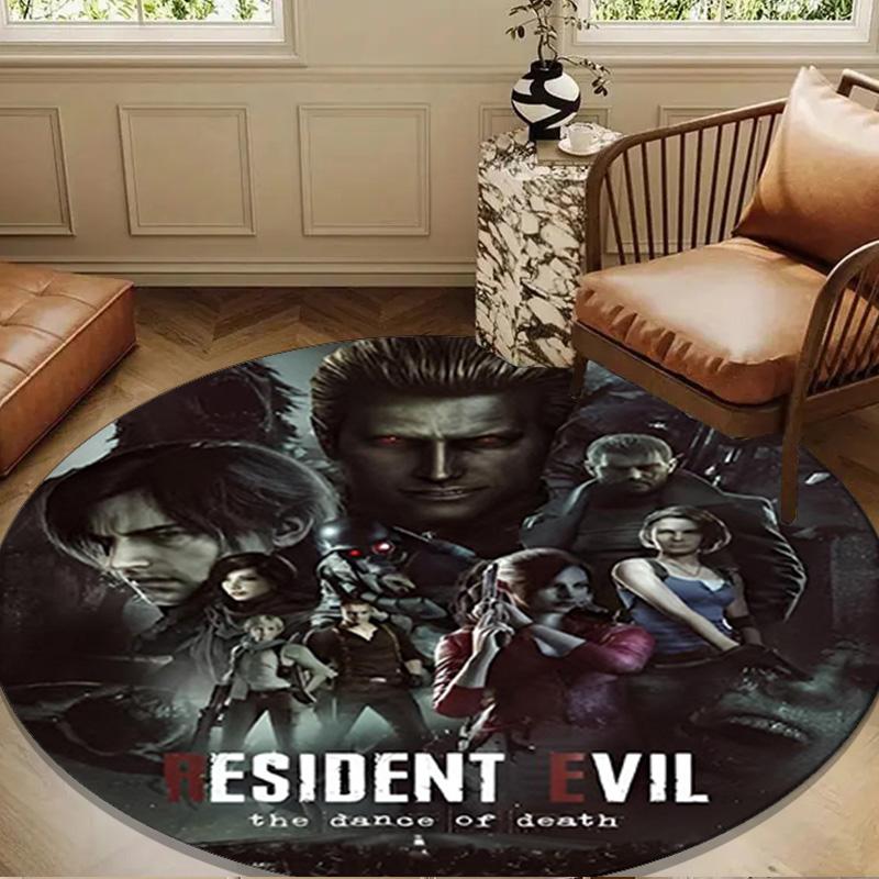 Survival Horror Saga Round Rug for Livingroom,Bedroom, Palyroom, Chair Rug, Area rug, Circle Carpet, Large Size Decor Fan Christmas gift