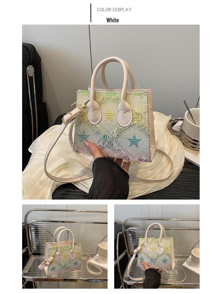 Korean Style Denim Plaid Women's Crossbody Shoulder Bag - Autumn Collection