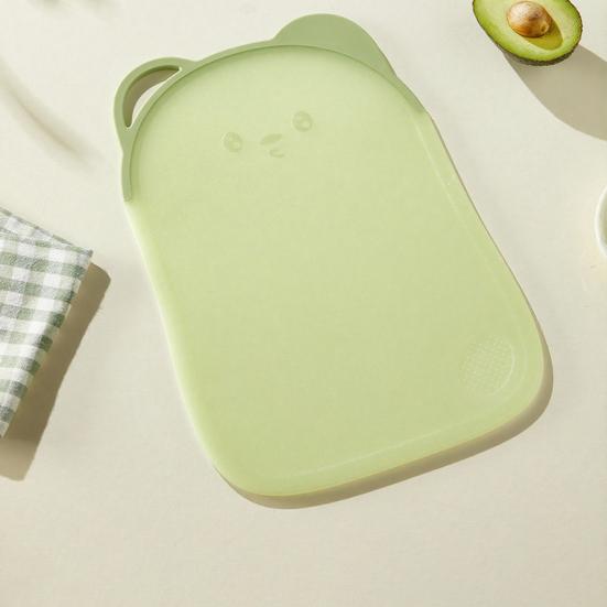 Double-Sided Cutting Board with Non-Slip Edges Food-Grade Plastic Fruits Chopping Board with Hanging Hole Anti-Microbial Space-Saving Cutting Mat