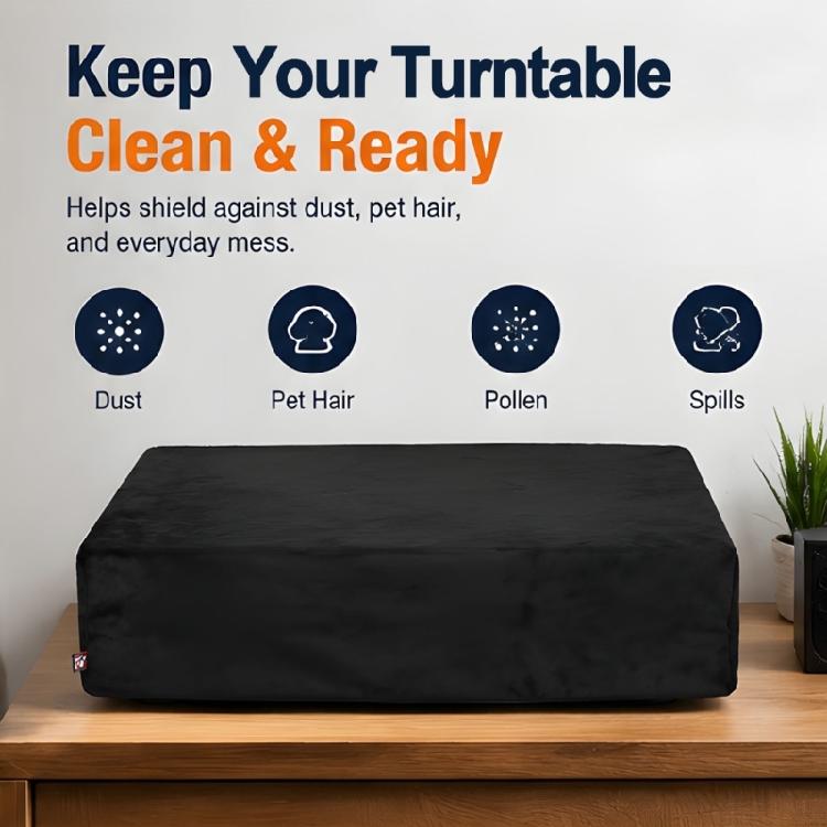Soft Brushed Fabric Dust Cover For AT LP70XBT Record Player Convenient Use And Storage