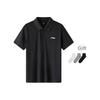 Li-Ning Embroidered Logo Quick-Dry Casual Sports Polo Shirt Men Tops Black APLT139-1