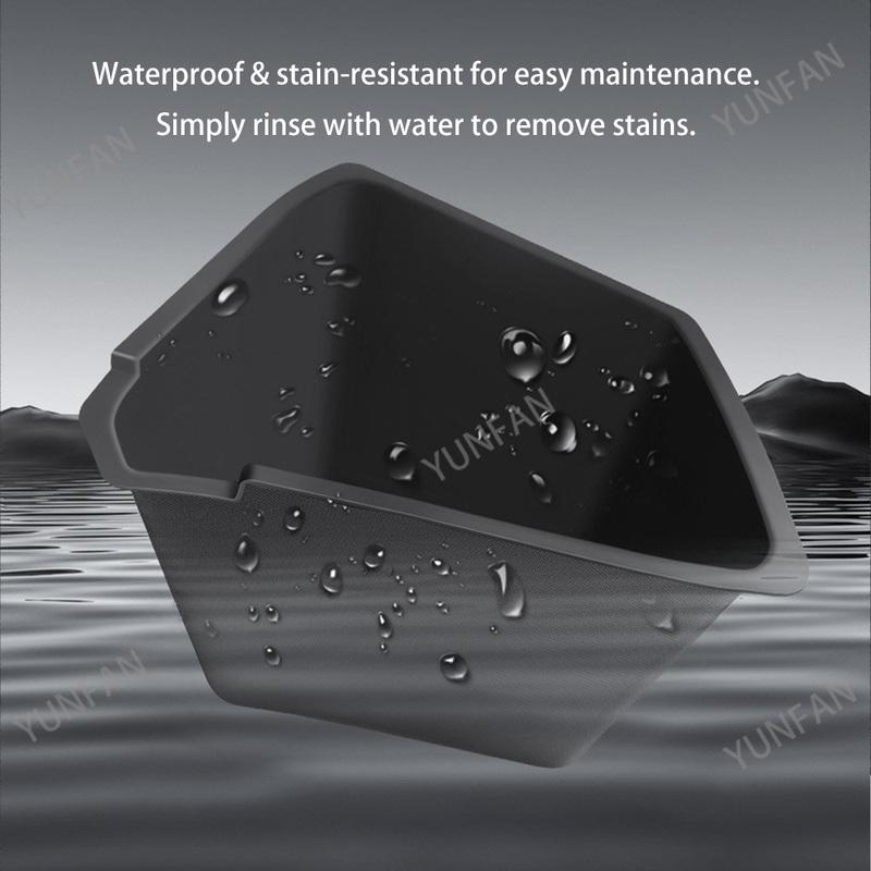 For Tesla New Model YL 2026 Trunk Side Compartment Storage Box TPE Waterproof Cargo Organizer Cover Plate Replacement Parts