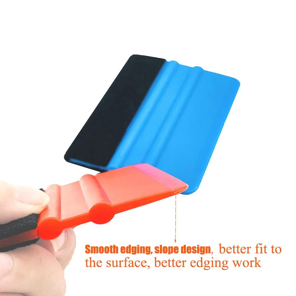 1pc Auto Styling Felt Edge Vinyl Squeegee Car Vinyl Scraper Vehicle Window Tint Film Wrapping Squeegee Applicator Tool