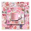 50 Pink Graffiti Cartoon Stickers for DIY Phone Cases & Suitcases