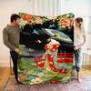 Series of Japanese Geishas Digital-printed Polyester Bedroom Velvet Flannel Cover Blanket Fleece Soft Cover Blankets for Beds