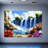 1pc Floral Waterfall Background Fabric Banner Suitable for Party Decoration Indoor and Outdoor Garden Decoration