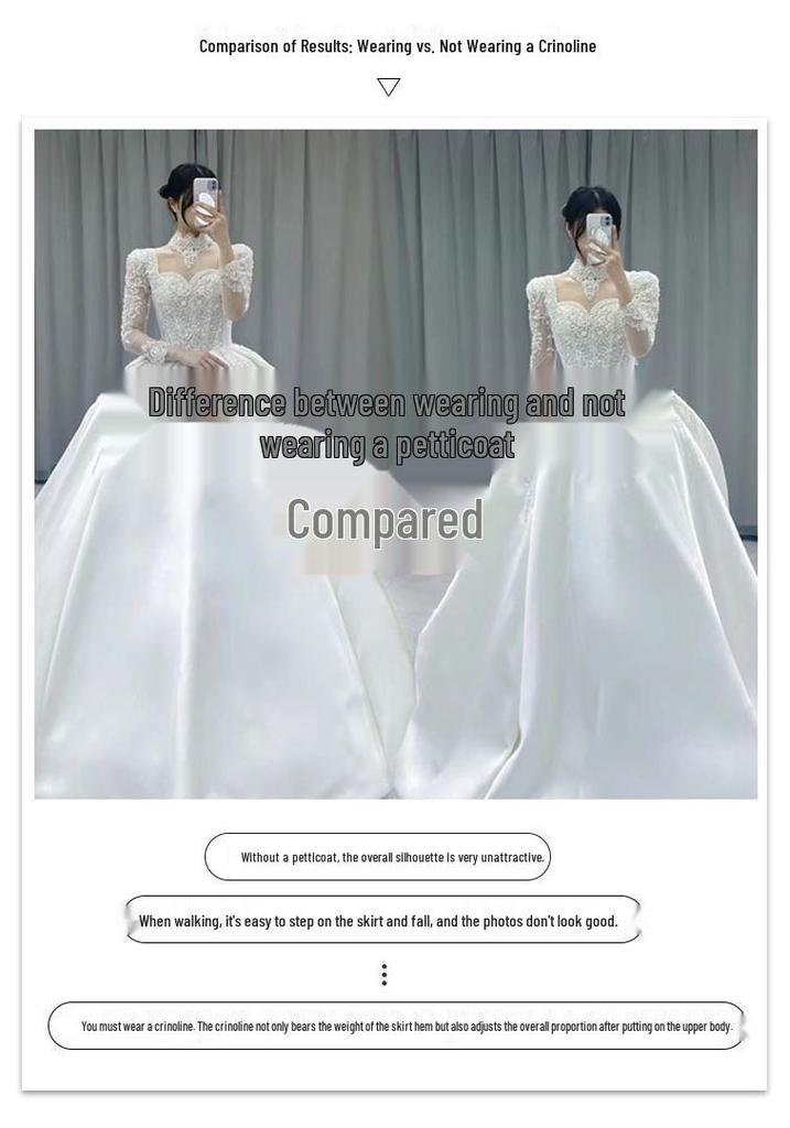 Sottogonna a crinolina taglie forti: Sottogonna soffice lunga fino ai piedi per abiti da sposa, da sera o stile Lolita.