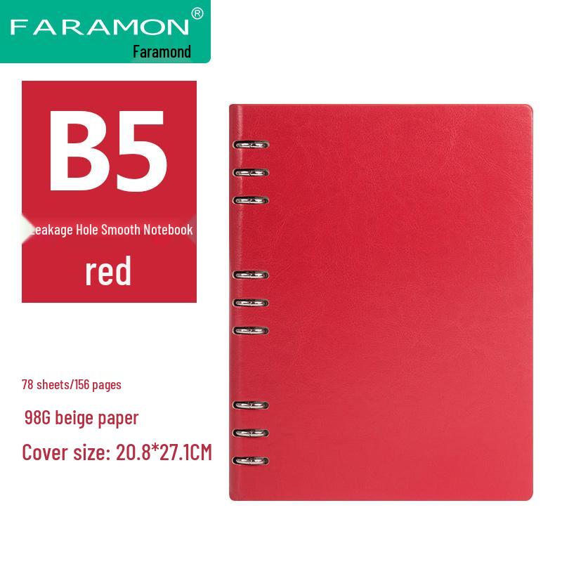 2024 A5 & B5 Loose-Leaf Business Notebook with Removable Ring Binder