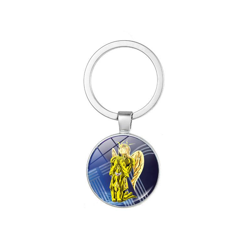 Constellation Saint Seiya Gold Cloth Keychain - Retro Bronze Car/Backpack Pendant