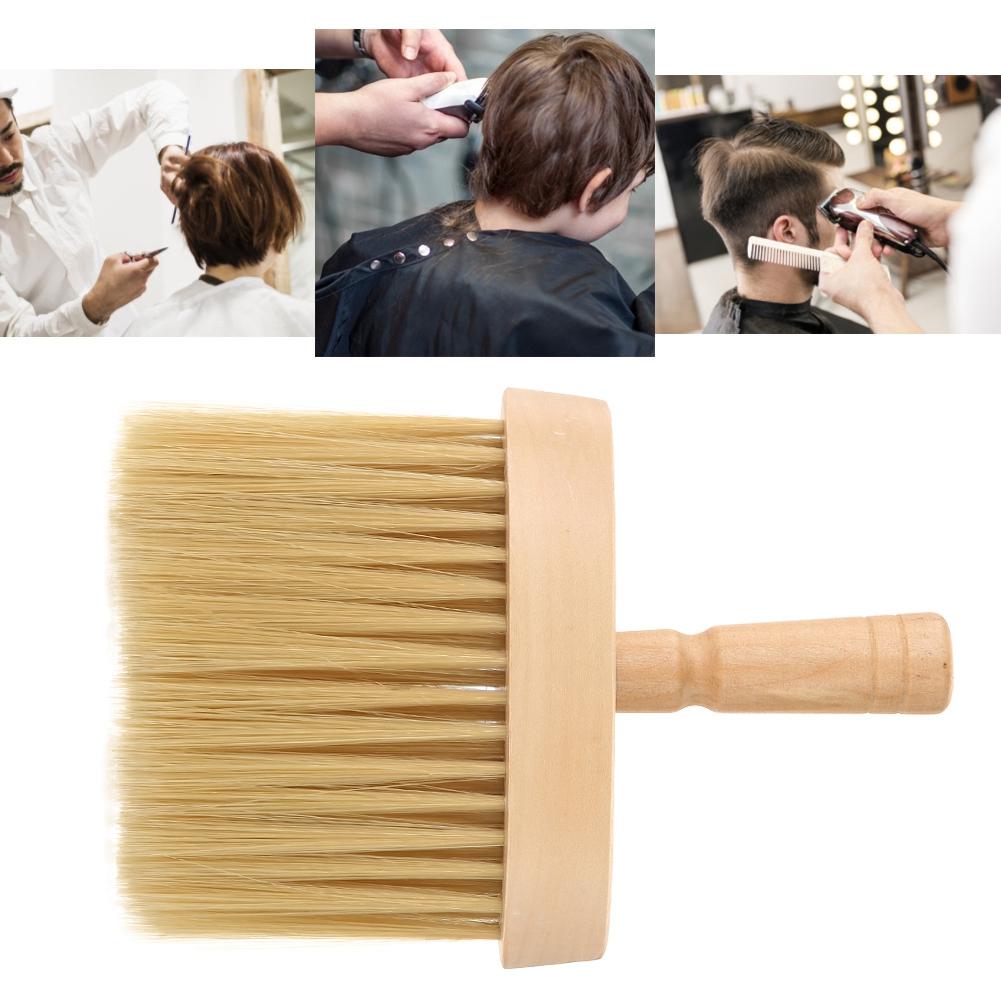 Neck Face Duster Brush Salon Hair Cleaning Wooden Sweep Brush Hair Cut Hairdressing Tool