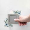Flower Light Switch Sticker Removable Floral Wall Decal Self-Adhesive Socket Decor for Living Room Bedroom Kitchen