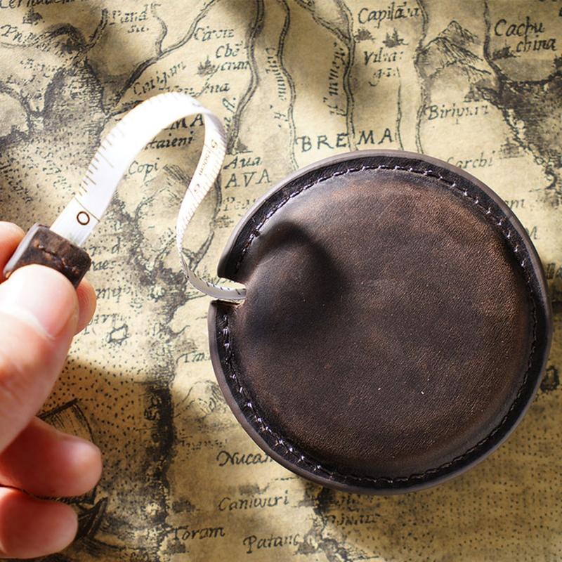 Upgraded Sewing Tape Measure Body Cloth Tailor Craft Dieting Measuring Tape 120cm Retractable Ruler CrazyHorseLeather