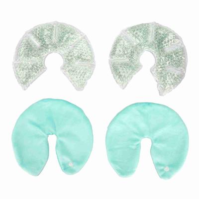 1 Pair Breast Gel Pads Reusable Hot Cold Compress Breast Nursing Ice Pack for Breastfeeding Green