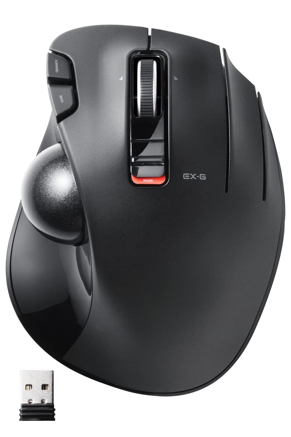 

ELECOM Trackball Mouse/Thumb/5 Buttons/Tilt Function/Wireless Black M-XT2DRBK