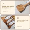 Wood Soup Spoon Food Shovel Spatula Nonstick Wood Frying Spatula Rice Spoon Cooking Tools 4PCS Household Kitchen Utensil Set