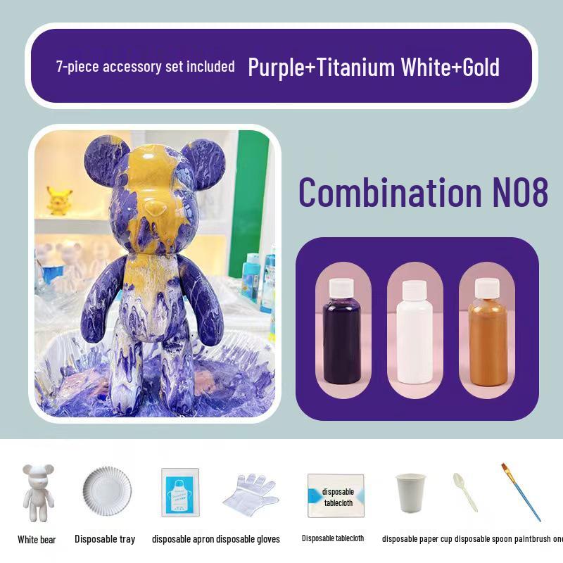 Children's DIY Fluid Bear Vinyl Doll Painting Set