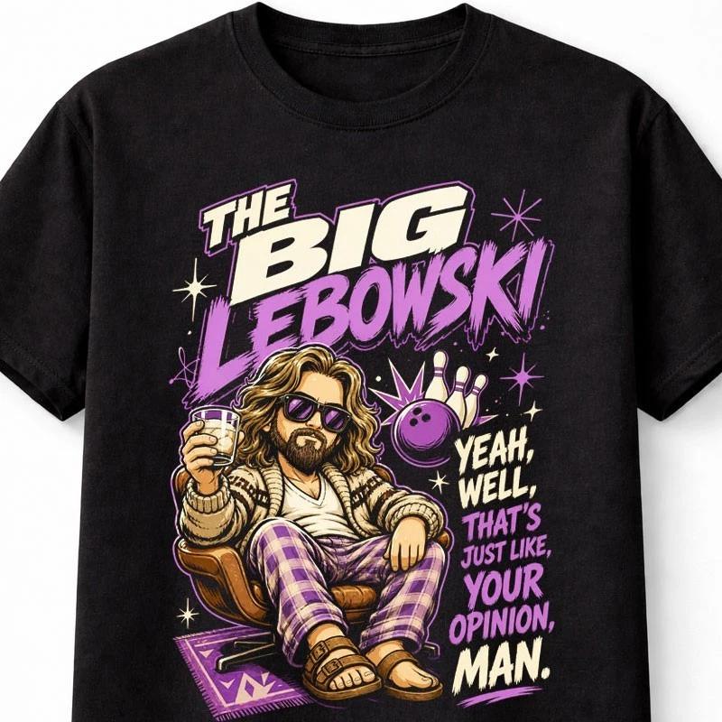 The Big Lebowski Retro Bowling Comedy Unisex TShirt S