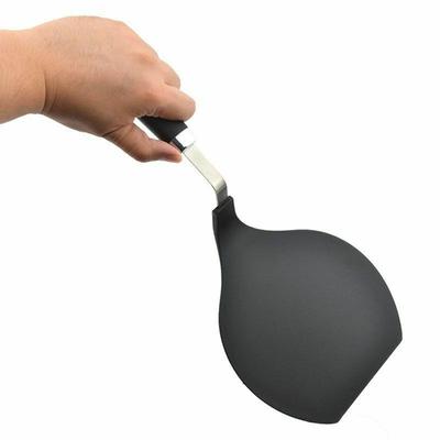 Pelle à Pizza Résistante à la Chaleur Tourneuse Lève-Pizza Spatule Noire Ustensile de Cuisine Maison