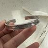 Xiaomi 100% Solid 925 Sterling Silver Retro Bracelet for Women Geometric Vintage Feather Pattern Shape Simple Bracelet Birthday Gift