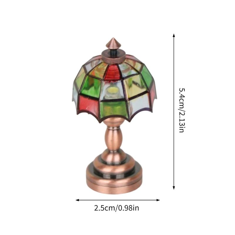1/12 Scale Dollhouses Colorful Lamp Miniature Furniture Pretend Play for Kids Doll House Furniture Model for Dollhouses