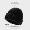 Winter Thermal Knitted Beanie Fisherman Hat With Ear Flaps Chunky Crochet Oversized Slouchy Cap For Outdoor Winter Sports