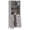 Credenza alta Grigio Sonoma 69,5 x 34 x 180 cm Truciolato