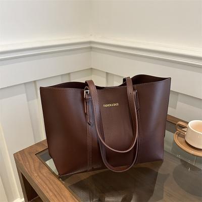 Retro schlichte Atmosphäre Pendler Achsel Damen Tasche Winter neu große Kapazität Schulter tragbare Tragetasche