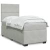 Exclusive House - Slatted Bed Base and Mattress Light Grey 80x200 Cm Velvet