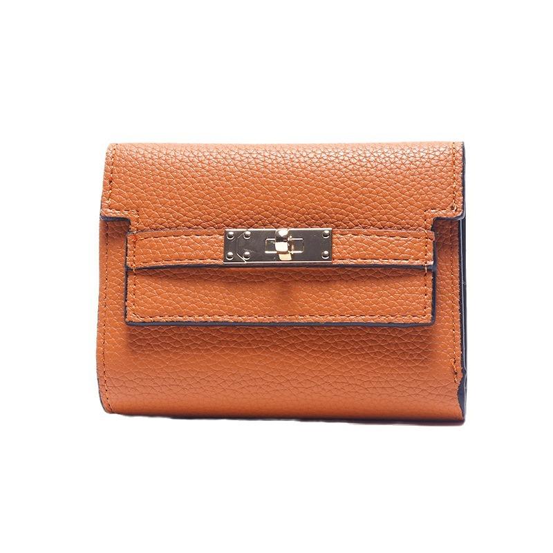 Popular Ins Wallet Women's High-end Wallet Simple Korean Version Short Women's Wallet, Leather + 30% Off Students