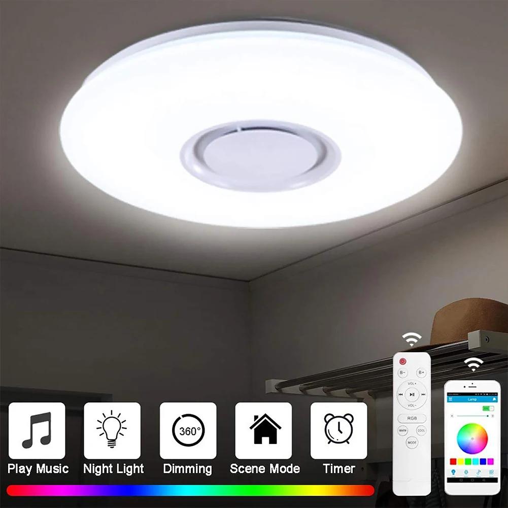 Smart Ceiling Lights Round Modern Ceiling Lamps RGB Dimming Home Lighting APP Bluetooth Music Light With Remote Control For Home