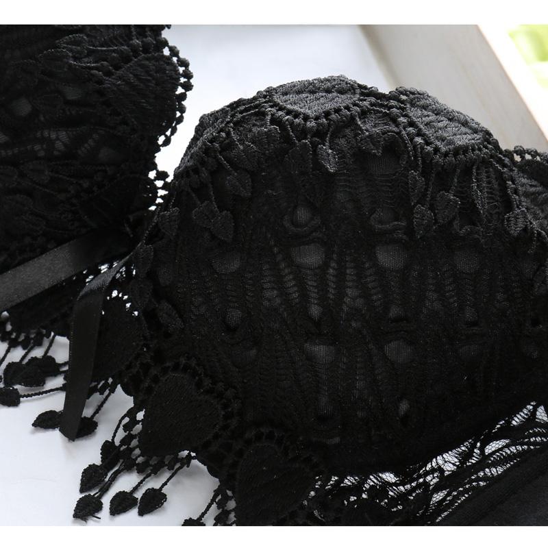 Women's Bra and Panties Girl Floral Lace Underwear Bra Set