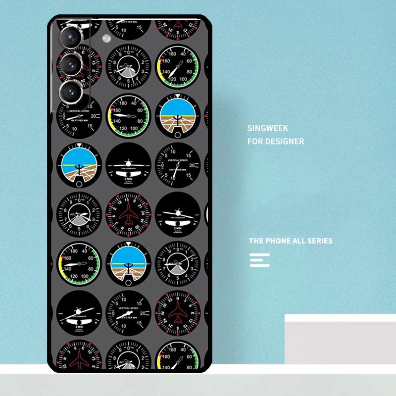Flight Instruments Case For Samsung Galaxy S25 Ultra S20 S21 S22 S23 S24 Ultra S9 S10 Plus S25 FE Phone Cover