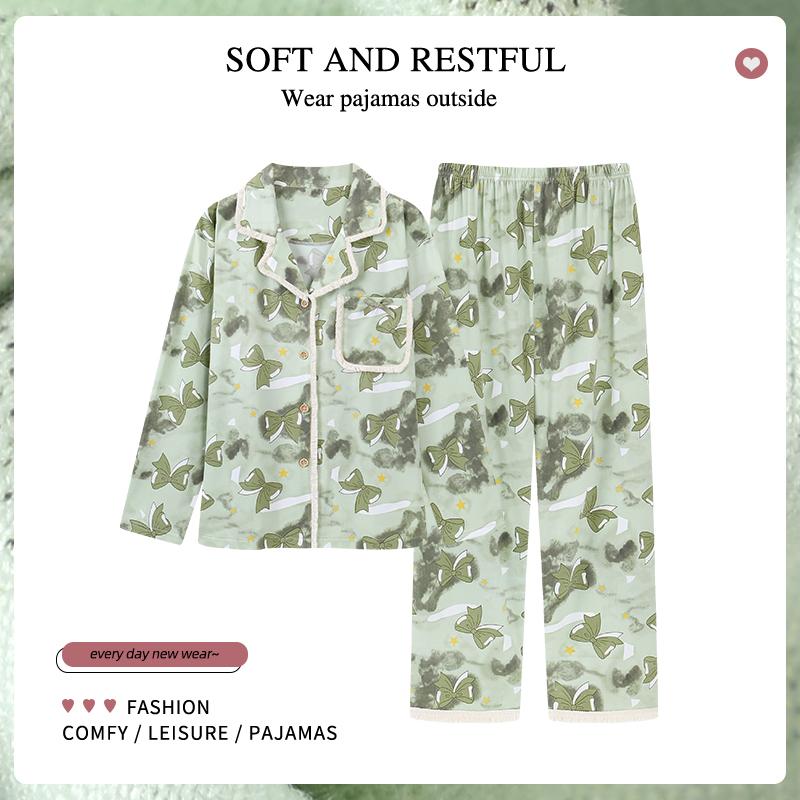 

Пижама большого размера для женщин с длинными рукавами, пижама с рисунком из мультфильмов, женская домашняя одежда для спальни, женские пижамы 4XL