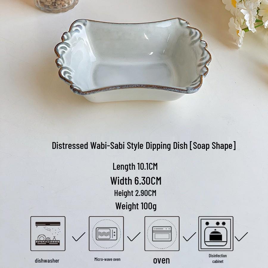 

Керамическая пиала для соуса, обожженная в печи в стиле Ваби-саби: Идеально для соевого соуса, уксуса или закусок