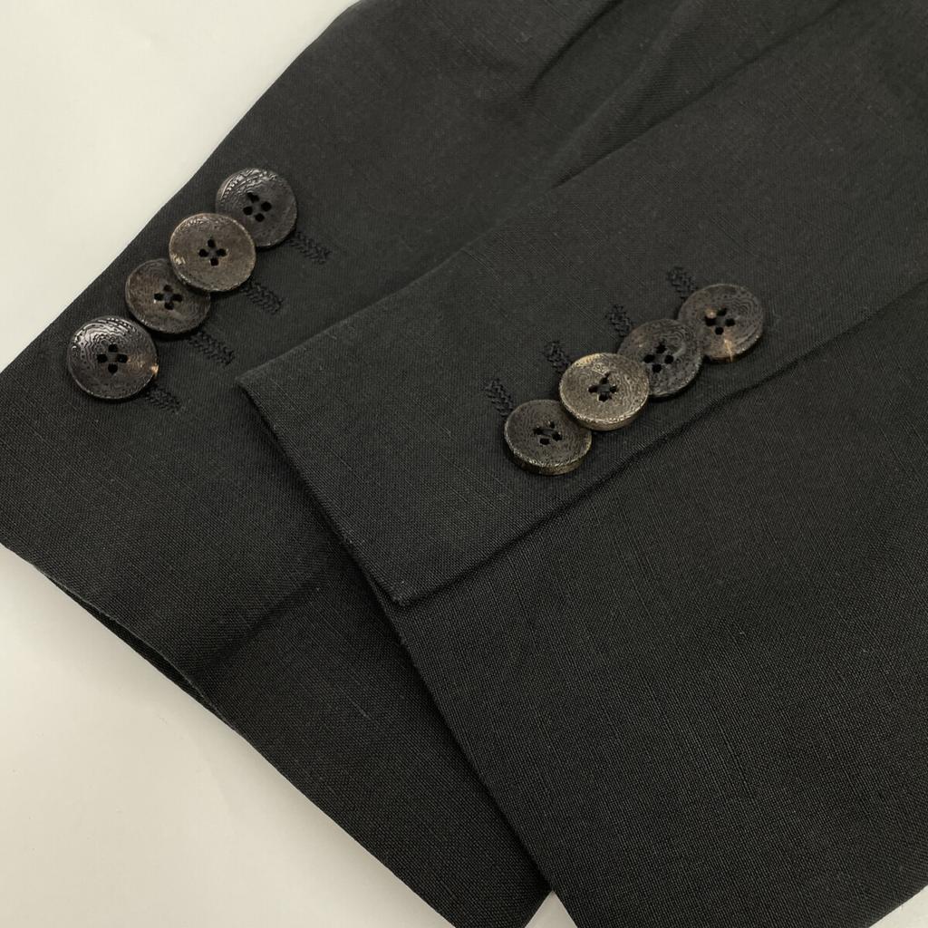 ETRO Black 2B tailored jacket with botanical tiger lining Jacket 60 blackUsed