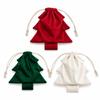3Pcs/Set Velvet Christmas Tree Gift Bags Tree Shaped Christmas Candy Treat Bag  Birthday Party