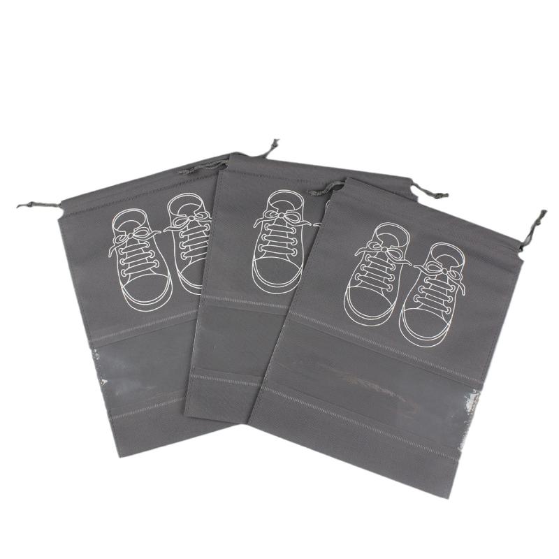 Non-Woven Shoes Bag Waterproof Dustproof Travel Bag Portable Drawstring Bag For Shoes Storage