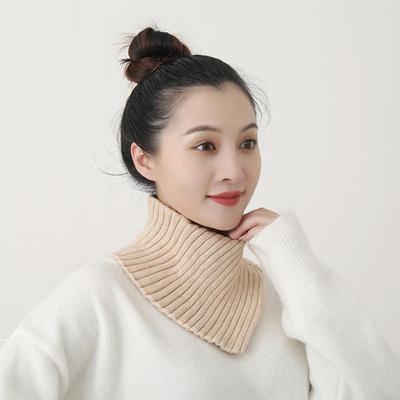 Frauen Herbst Winter Gestrickte Gefälschte Kragen Schal Einfarbig Rippen Warme Rollkragen Hals Wärmer Abnehmbare Winddicht Falschen Kragen