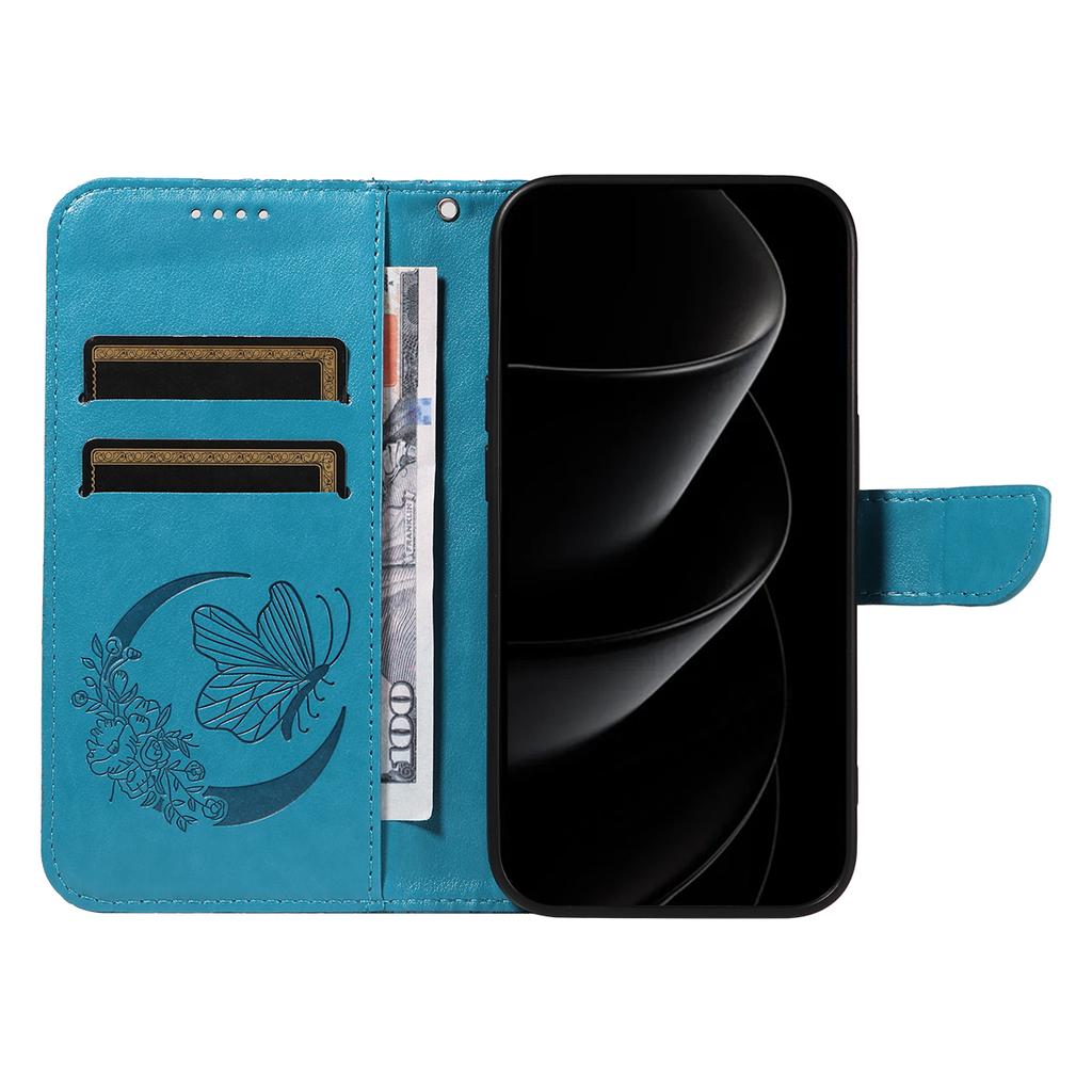 Für iPhone 17 Pro Max Hülle Schmetterlingsmuster PU-Leder Folio Klapphandyhülle