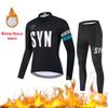 2025 Autumn and Winter Windproof Fleece Jacket Cycling Jersey Cycling Bib Men's Warm Top Road Bike Cycling Suit Long Set