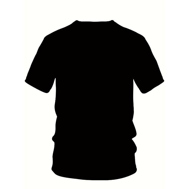 European Size Plus-size Men's 3D T-shirt, Crew Neck, Extra-large Men's Crew Neck T-shirt, Featuring Religious Text, Casual Vacation Style, Breathable