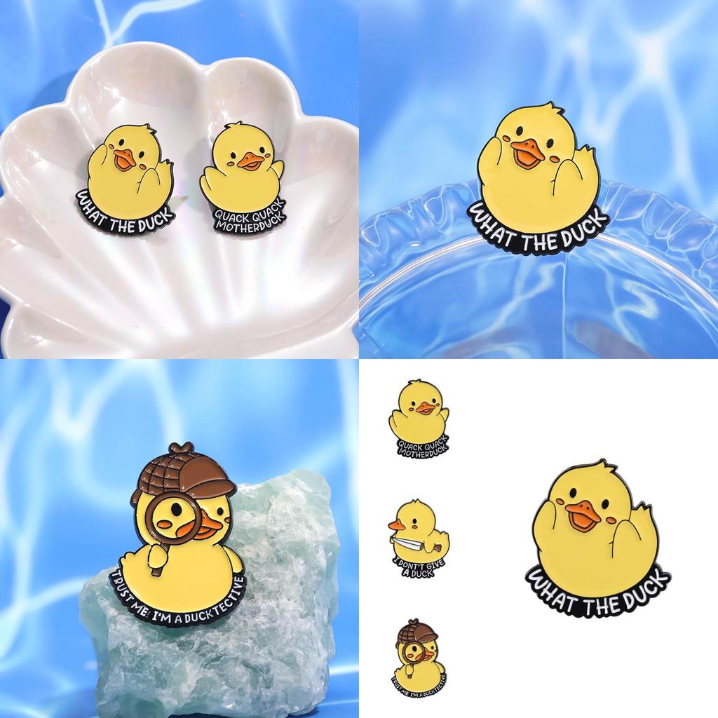 Cute Artistic Duck Brooch Playful Metal Pin For Fashionable Outfits And Bags