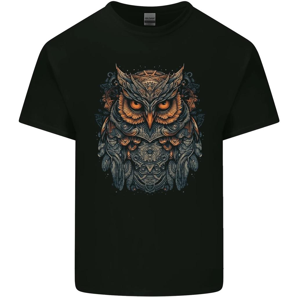 A Mythical Owl Fantasy Tribal Kids T-Shirt Childrens